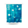 Blue bokeh glitter pattern shower curtain