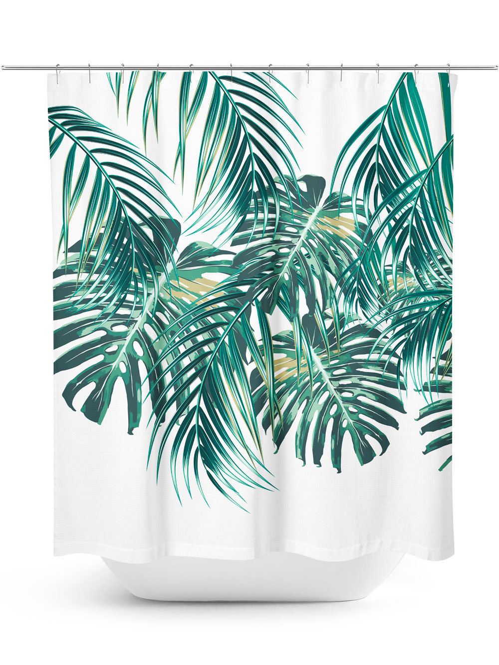 Tropical Palm Leaf Shower Curtain