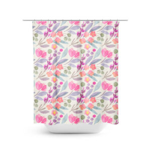 Tulip Flower Pattern Shower Curtain