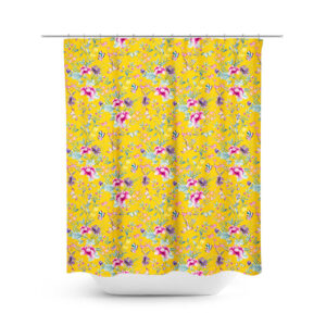 Asian Chinoiserie Style Print Shower Curtain