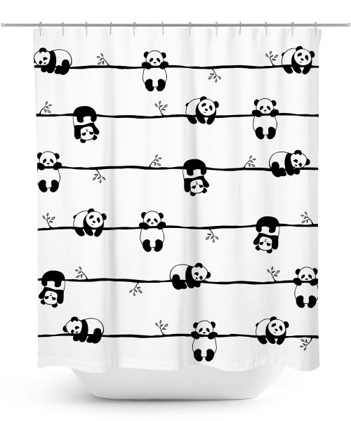 Playful Panda Bears Shower Curtain