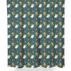 Dark green shower curtain with cartoon bears dancing