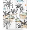 Desert Island Sketch Shower Curtain