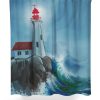 Digital Art Lighthouse Shower Curtain