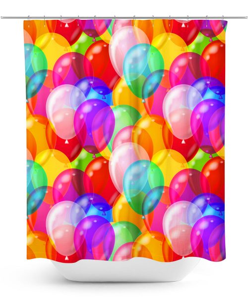 Colorful Balloons Pattern Shower Curtain