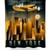 Vintage New York Travel Poster Shower Curtain