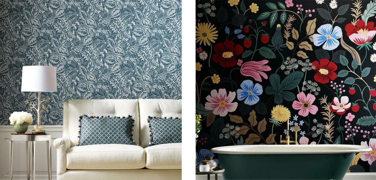 Floral Pattern Wall Paper