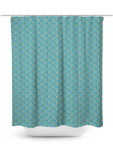 mini floral pattern shower curtain