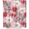 red poppy flower shower curtain