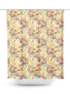 Spring flowers and butterflies shower curtain