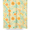 Yellow large floral print shower curtain