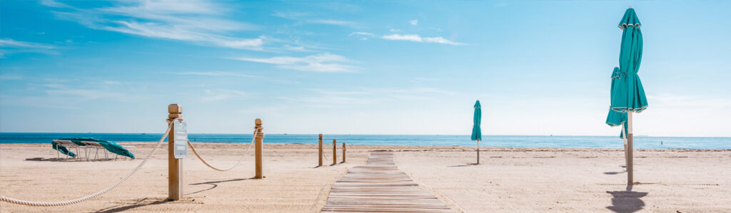 Beach Photo with boardwalk and sand