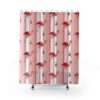 Flamingo Stripe Shower Curtain