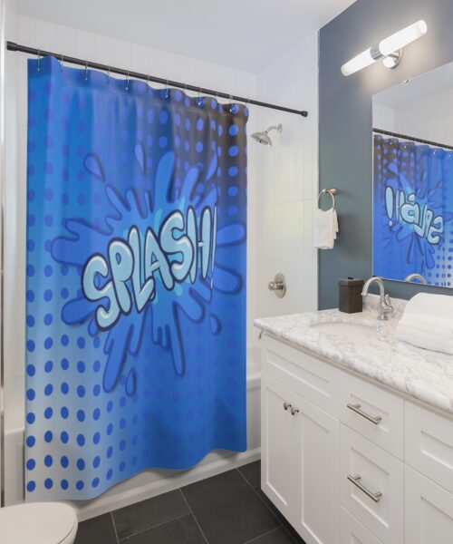 Splash Comic Book Shower Curtain